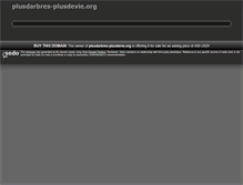 Tablet Screenshot of plusdarbres-plusdevie.org